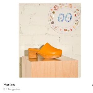Charlotte Stone Martino Clogs in Tangerine